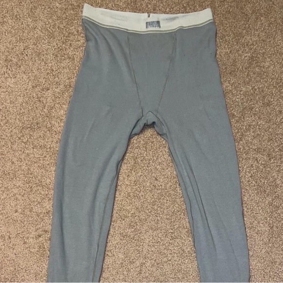 SKIMS Sage Green Ribbed Leggings Size Medium - Picture 2 of 6